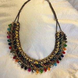 Multicolor statement necklace adjustable length